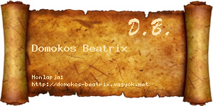 Domokos Beatrix névjegykártya